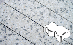 Плитка тротуарная Готика, City Granite FINERRO, Зигзаг/Волна Б.2.Ф.6, Грис Парга, 225*112,5*60 мм