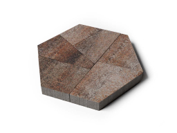 Плитка тротуарная Оригами Б.4.Фсм.8 листопад гранит клен, комплект 6 шт, толщина 80 мм