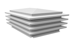 Дымник на трубу Grand Line елка 1450*550 мм Satin RAL 9003