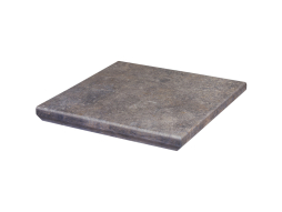 Клинкерная угловая ступень с капиносом Paradyz Viano, Grys, 330*330*11 мм