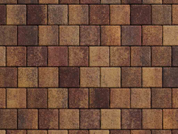 Плитка тротуарная Квадрат Б.3.К.8 листопад гранит осень, 100*100*80 мм