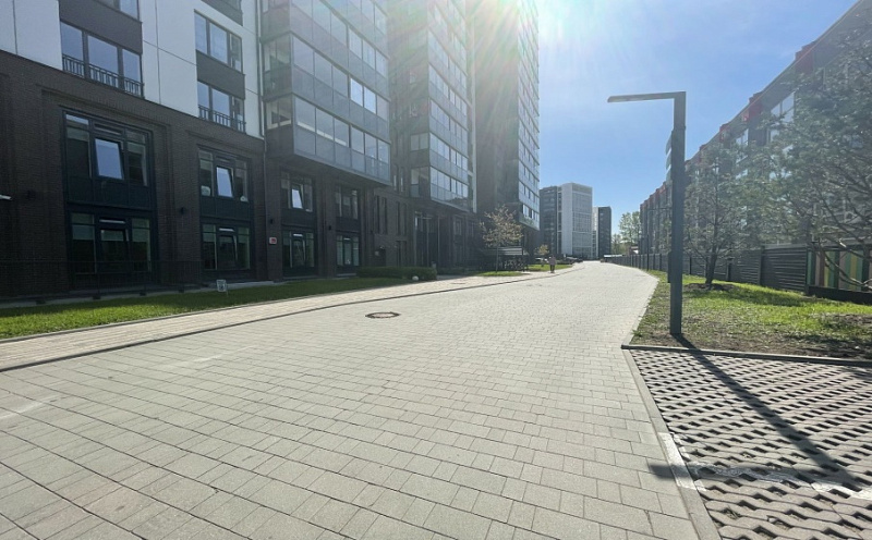 Плитка тротуарная Старый город А.1.Фсм.4 стандарт гладкий серый, комплект 3 шт, толщина 40 мм