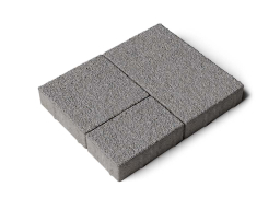 Плитка тротуарная Старый город А.1.Фсм.4 гранит серый, комплект 3 шт, толщина 40 мм