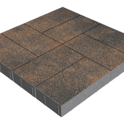 Плитка тротуарная SteinRus Грас Б.4.П.8, Antico, Бомонт, 400*200*80 мм