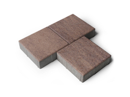 Плитка тротуарная Квадрат Б.2.К.6 листопад гладкий песок розовый, 200*200*60 мм 