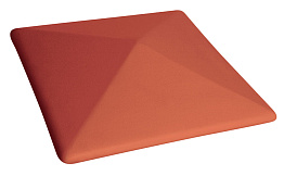 Клинкерный заборный оголовок King Klinker 01 Ruby red, 310*445*90 мм