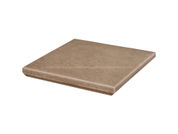 Клинкерная угловая ступень с капиносом Paradyz Mattone Sabbia, Brown, 330*330*11 мм