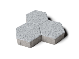 Плитка тротуарная Соты Б.3.Ш.8 стоунмикс белый с черным, 115*115*115*115*115*115*80 мм