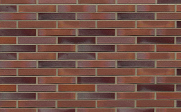 Кирпич клинкерный Muhr 14 Rotblau-bunt гладкий, 240*90*40 мм