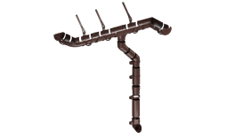 Водосточная система Docke STANDARD 120/80 мм, темно-коричневый