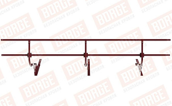 Кровельное ограждение Borge для черепичной кровли оцинкованное RAL 3005, 300*60 см