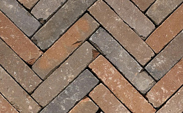 Клинкерная брусчатка Penter Zenneton mix wasserstrich tumbled, 200*50*65 мм