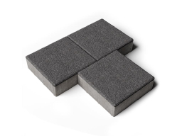 Плитка тротуарная Квадрат Б.1.К.10 гранит черный, 300*300*100 мм 