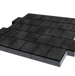 Плитка тротуарная SteinRus Виго В.3.К.8 Native, черный, 200*200*80 мм