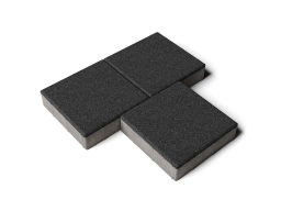 Плитка тротуарная Квадрат Б.1.К.8 стоунмикс черный, 300*300*80 мм