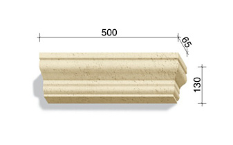 Угловой элемент для наличников и карнизов White Hills Тиволи 725-02, 500*65*130