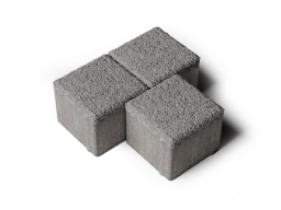 Плитка тротуарная Квадрат Б.3.К.8 гранит серый, 100*100*80 мм 