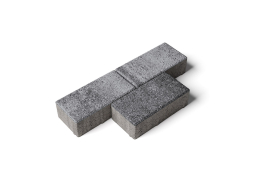 Плитка тротуарная Прямоугольник Б.2.П.6 листопад гранит антрацит, 200*100*60 мм