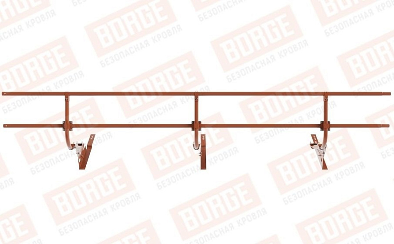 Кровельное ограждение Borge для черепичной кровли оцинкованное RAL 8004, 300*60 см