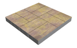 Плитка тротуарная SteinRus Грас Б.4.П.8, Native, Тахель, 400*200*80 мм