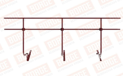 Кровельное ограждение Borge для черепичной кровли оцинкованное RAL 3005, 300*120 см