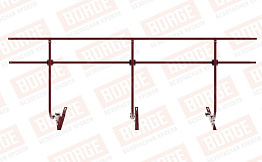 Кровельное ограждение Borge для черепичной кровли оцинкованное RAL 3005, 300*120 см
