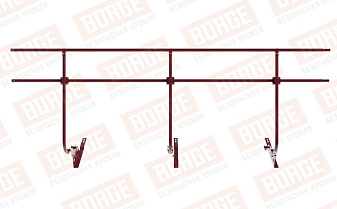 Кровельное ограждение Borge для черепичной кровли оцинкованное RAL 3005, 300*120 см