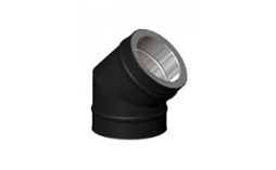 Отвод Schiedel PERMETER 25 45 град. черный, D 250/300 мм