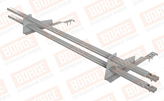 Снегозадержатель трубчатый Borge для черепичной кровли оцинкованный RAL 9006, 1,5 м