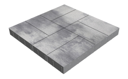 Плитка тротуарная SteinRus Грас Б.4.П.8, Native, Монохром, 400*200*80 мм