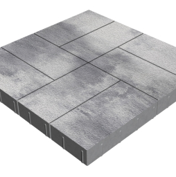 Плитка тротуарная SteinRus Грас Б.4.П.8, Native, Монохром, 400*200*80 мм