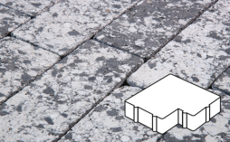 Плитка тротуарная Готика, Granite FINERRO, Калипсо Б.2.Ф.6, Диорит, 200*200*60 мм