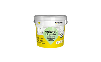 Шпаклевка суперфинишная vetonit LR Pasta Brilliant, белая, 5 кг