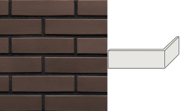 Клинкерная облицовочная угловая плитка King Klinker Dream House для НФС, 03 Natural brown, 240*71*115*14 мм