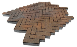 Плитка тротуарная SteinRus Паркет Б.2.П.6, Native, ColorMix Штайнрус, 210*70*60 мм