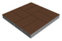 Плитка тротуарная SteinRus Грас, гладкая, коричневый, 400*200*80 мм