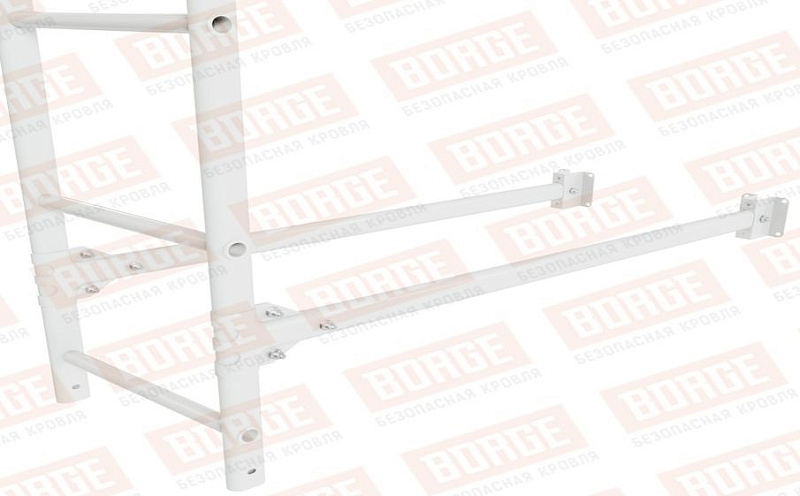 Лестница фасадная Borge (нижняя секция) оцинкованная RAL 9003, 2,7 м