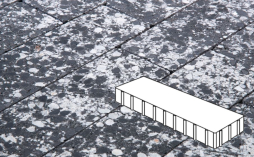 Плитка тротуарная Готика, City Granite FINO, Плита Б.3.П.10, Диорит, 500*125*100 мм