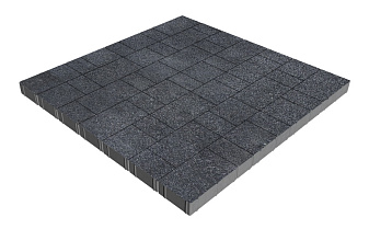 Плитка тротуарная SteinRus Новый город Лион Б.9.Псм.6, Backwash, Неро, толщина 60 мм