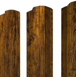 Штакетник М-образный А фигурный 0,4 Print Premium Golden Wood Fresh TwinColor