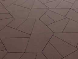 Плитка тротуарная Оригами Б.4.Фсм.8 стандарт гладкий коричневый, комплект 6 шт, толщина 80 мм