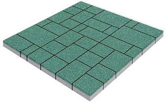 Плитка тротуарная SteinRus Инсбрук Альпен Б.7.Псм.6, Native, оливковый, толщина 60 мм