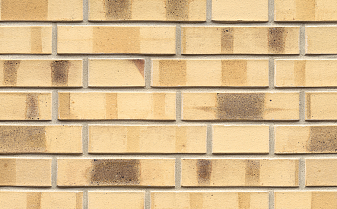 Кирпич клинкерный Muhr 35 KS Creme nuanciert Kohle Spezial гладкий, 290*60*71 мм