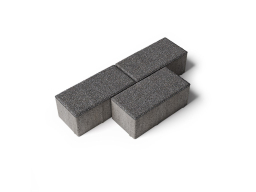 Плитка тротуарная Прямоугольник Б.2.П.8 гранит черный, 200*100*80 мм