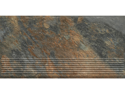 Клинкерная ступень с насечками Paradyz Ardis, Rust, 600*300*8,5 мм