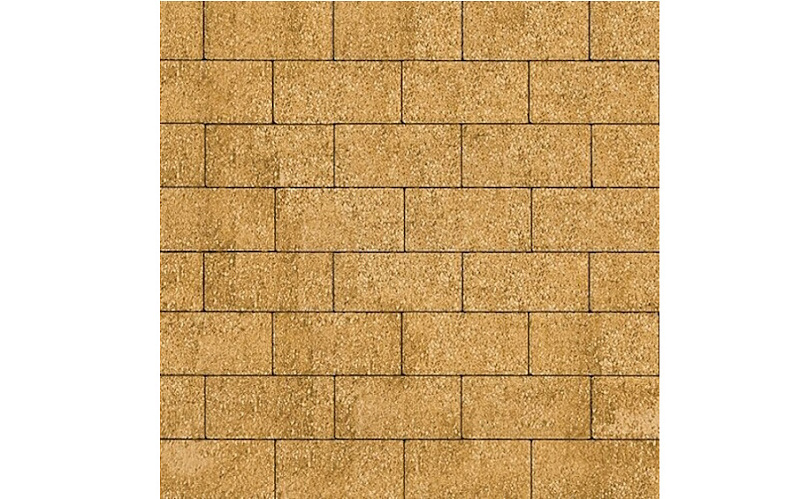 Плитка тротуарная SteinRus Прямоугольник Б.6.П.6, Old-age, желтый, 200*100*60 мм