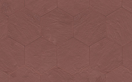 Клинкерная брусчатка Muhr №03 Naturrot, гексагон 200*20 мм