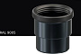 Муфта с уплотнителем для трубы 90 мм KROP UNI PVC/STAL, RAL 9005