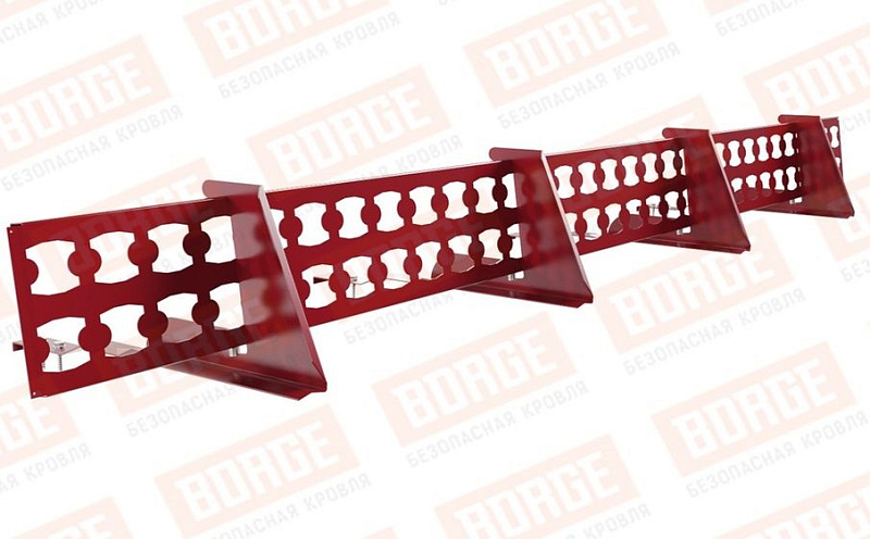 Снегозадержатель решетчатый Borge для черепичной кровли оцинкованный RAL 3003, 2,5 м