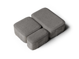 Плитка тротуарная Классико Б.4.КО.6 стандарт гладкий черный, комплект 3 шт, толщина 60 мм